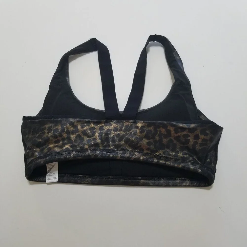 SPANX Animal Print Padded Sports Bra Size S